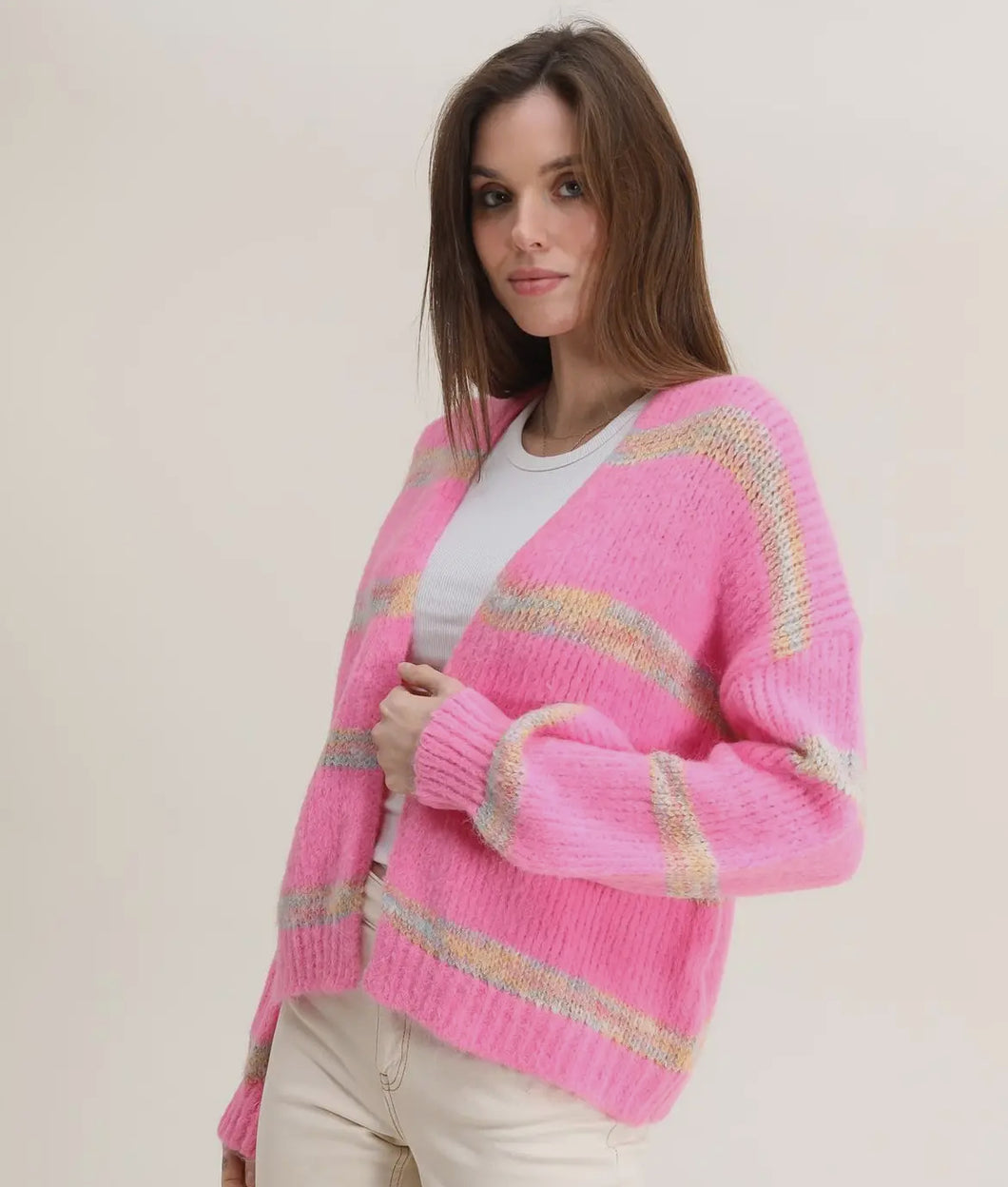 Pink cardigan