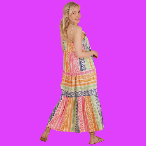 Maxi dress multi farvet