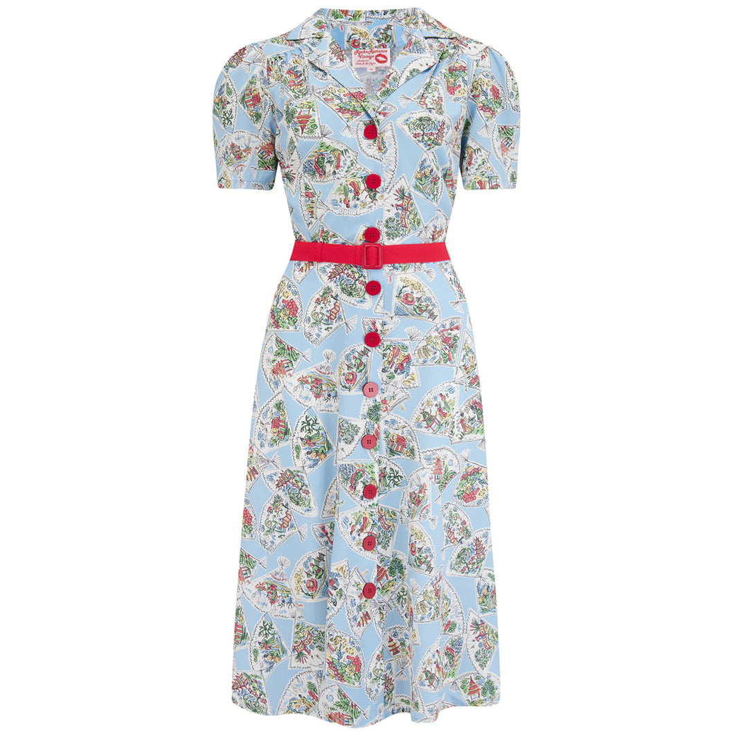 Charlene Shirtwaister Dress in Pagoda Print