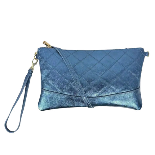 Light blue taske med glimmer