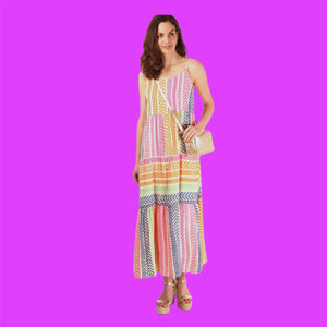 Maxi dress multi farvet